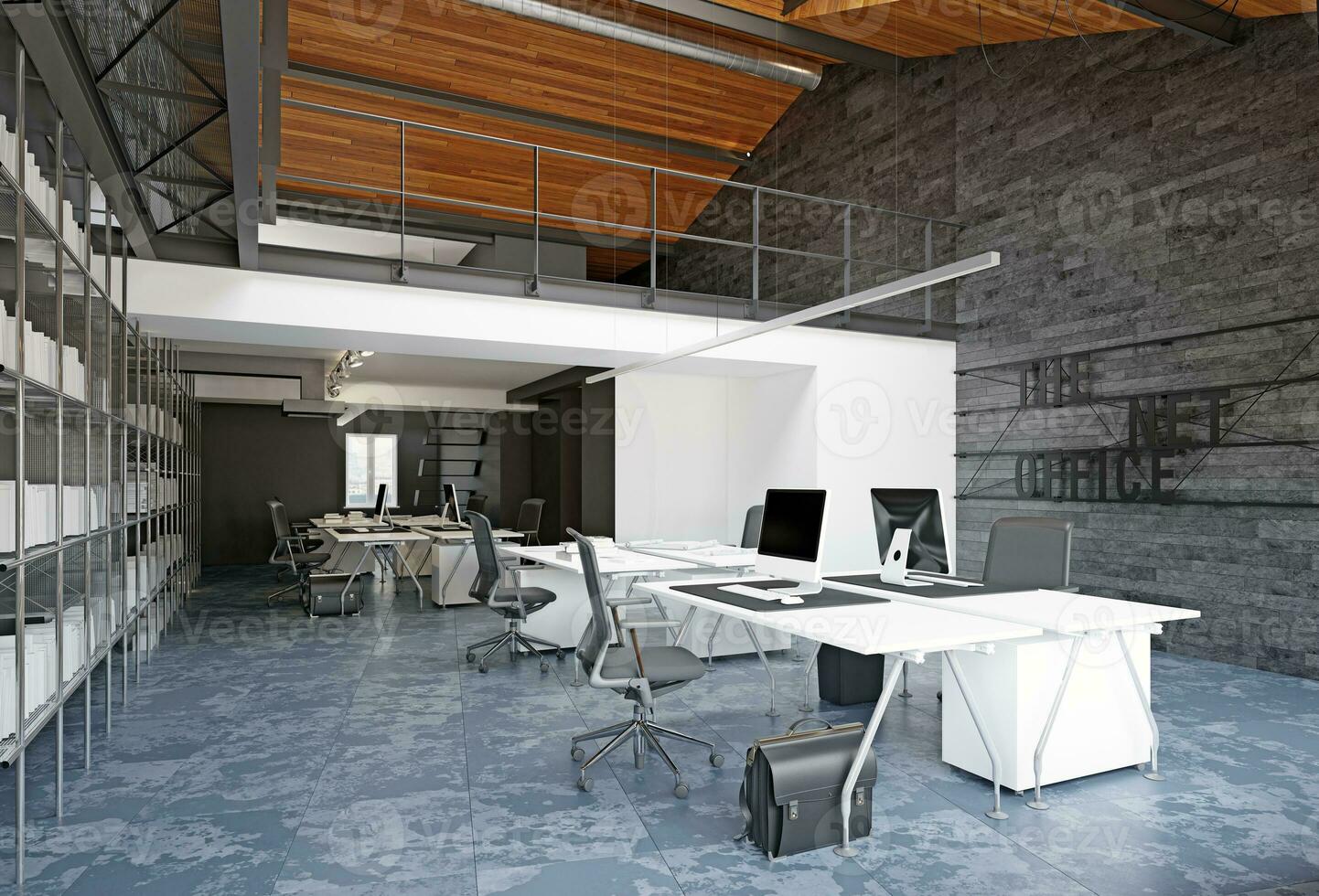 modern loft office interior photo