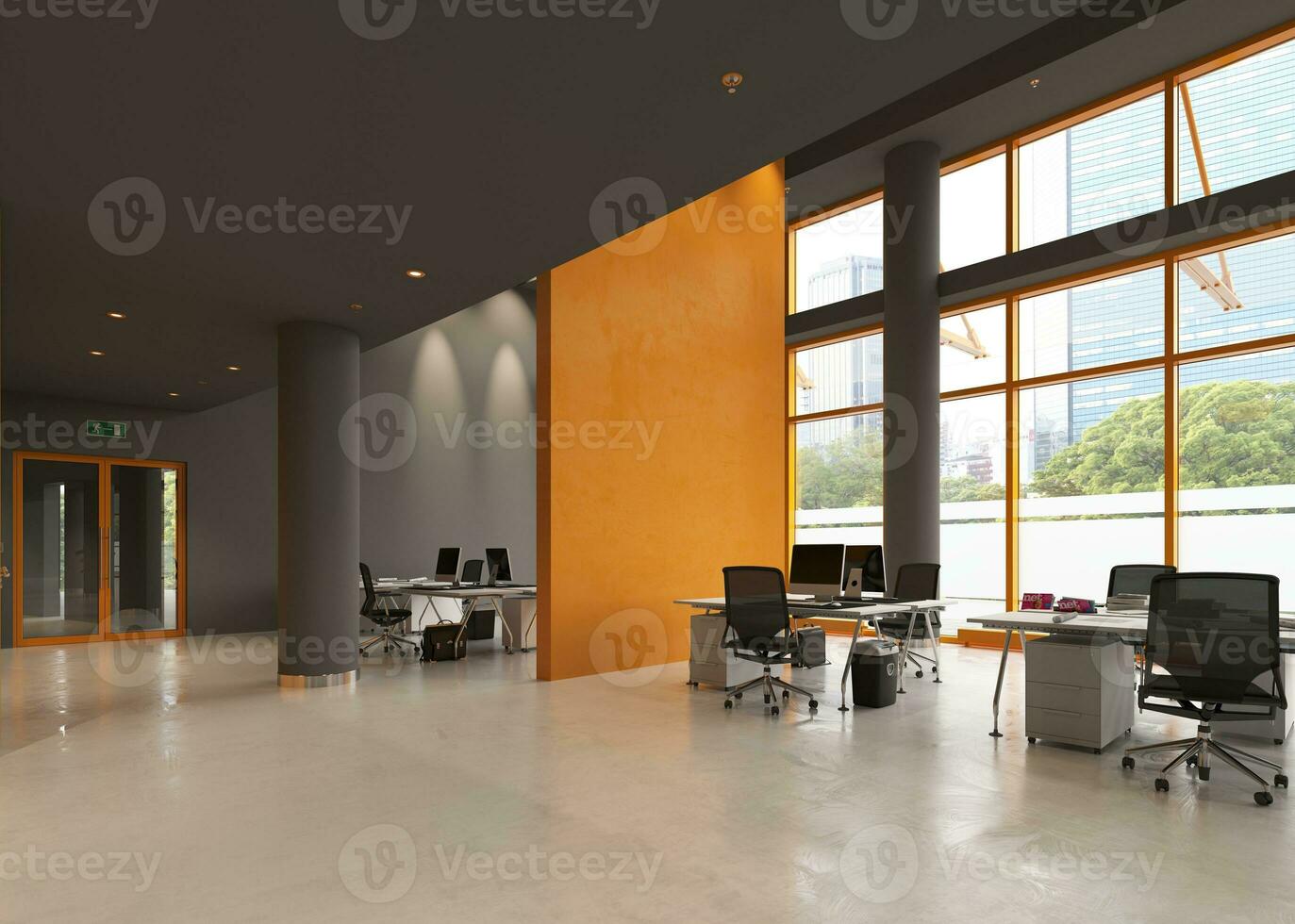 Modern office interior design. photo