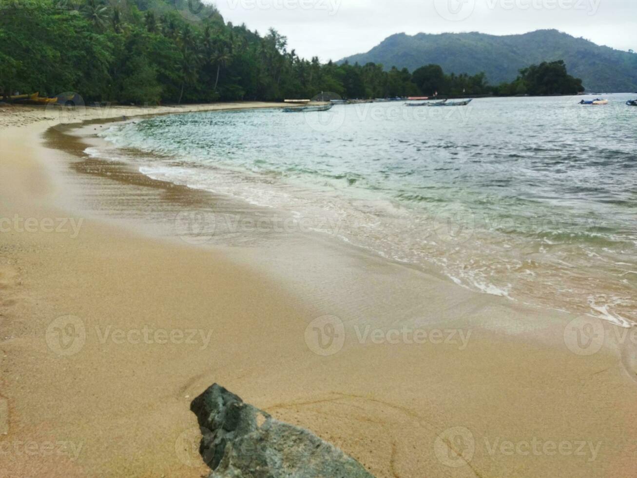 Panora scene of the beach photo