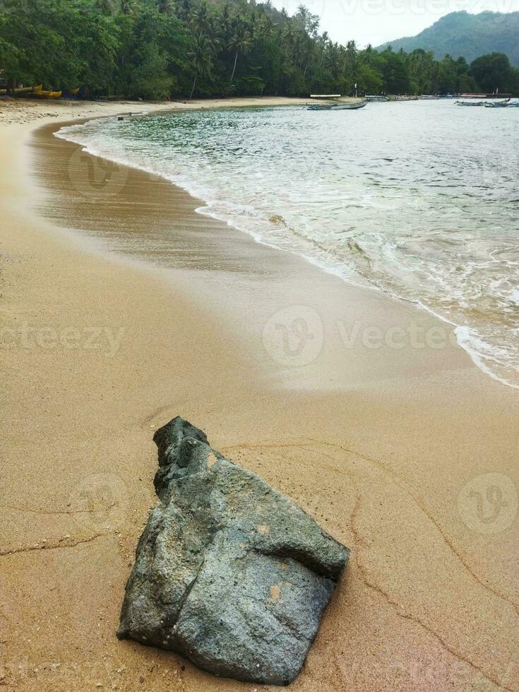 Panora scene of the beach photo