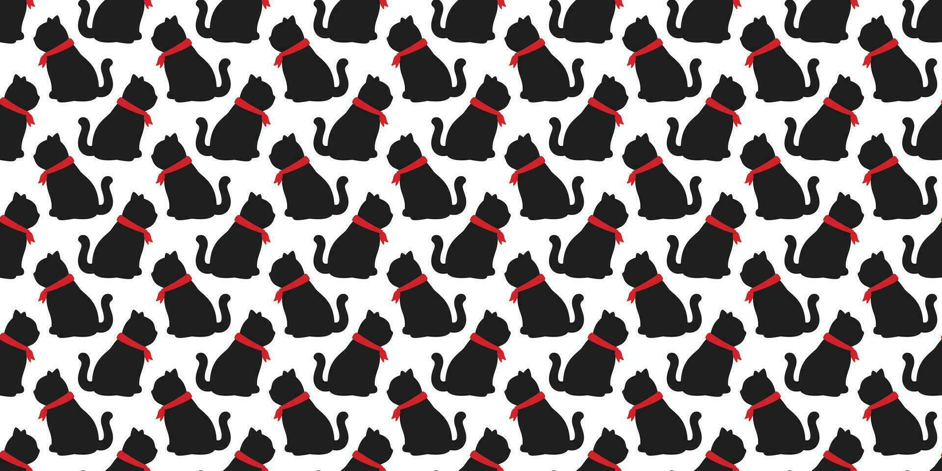 cat seamless pattern valentine heart kitten head vector scarf isolated repeat wallpaper tile background cartoon illustration doodle design
