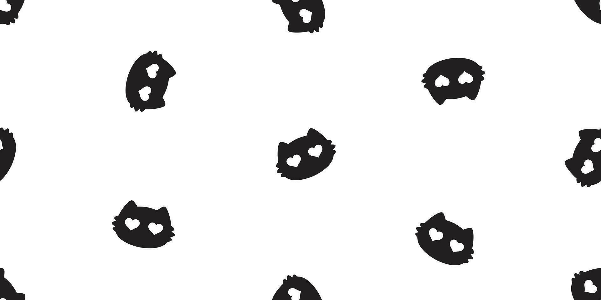 gato sin costura modelo enamorado corazón gatito vector bufanda aislado repetir antecedentes loseta fondo de pantalla cabeza dibujos animados ilustración garabatear