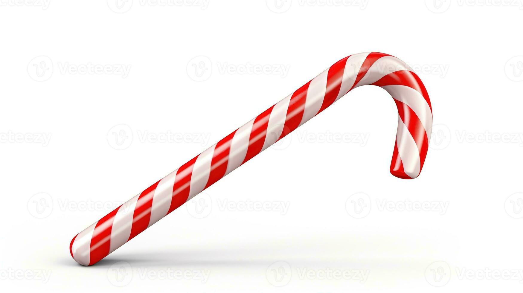 AI generated Candy Cane Isolated on the White Background photo