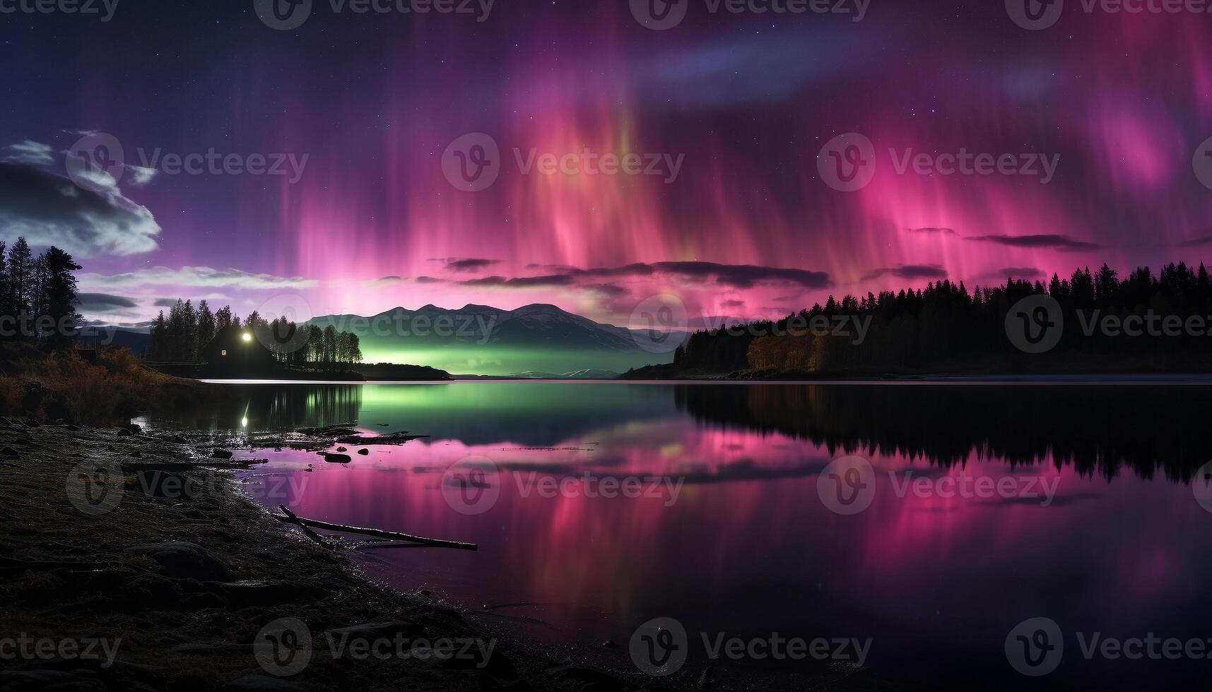 AI generated Majestic mountain range illuminated by starry night, tranquil scene generated by AI photo