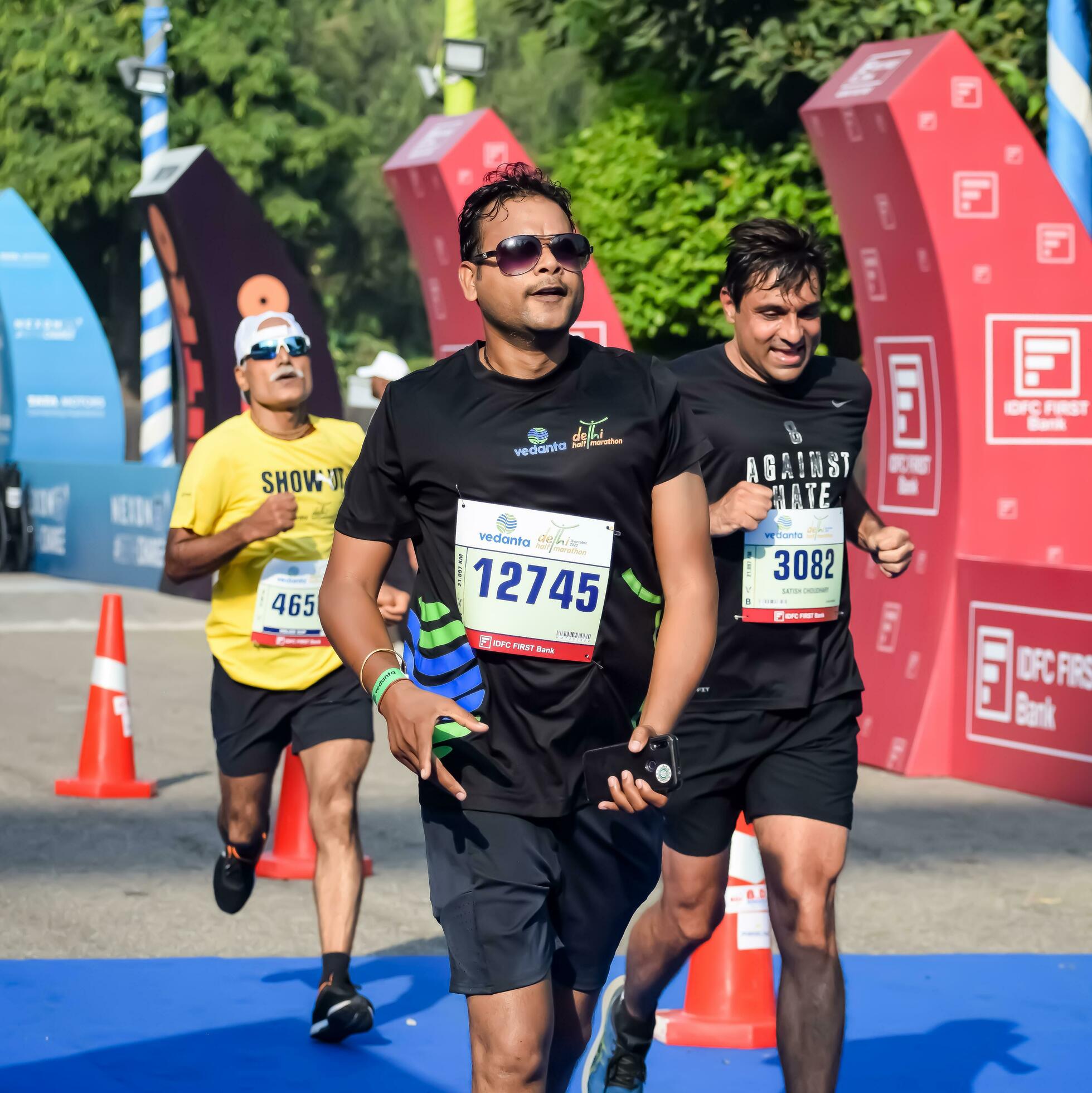 New Delhi, India October 15 2023 Vedanta Delhi Half Marathon race