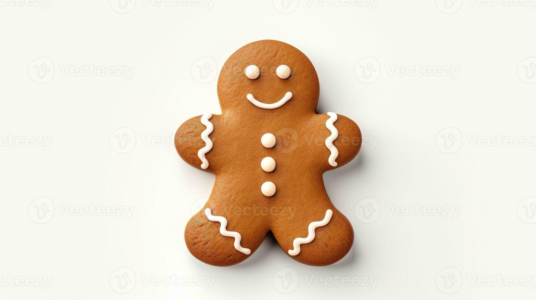 AI generated Gingerbread Isolated on the White Background photo