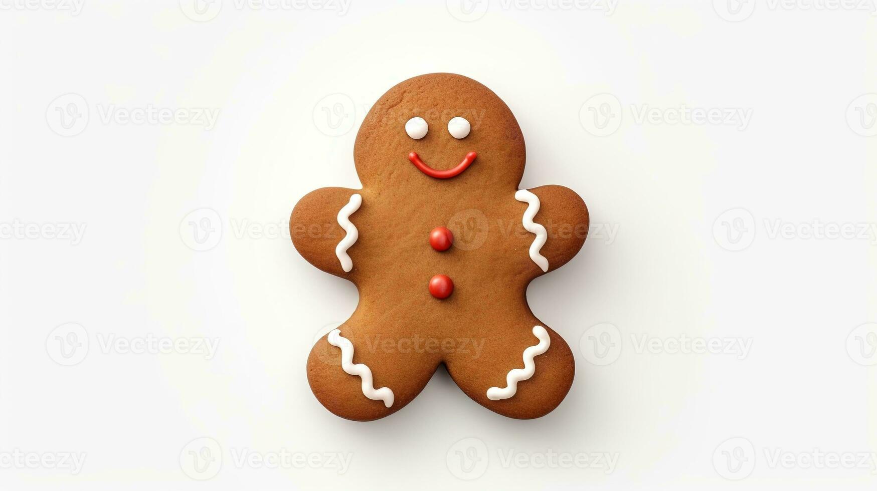 AI generated Gingerbread Isolated on the White Background photo