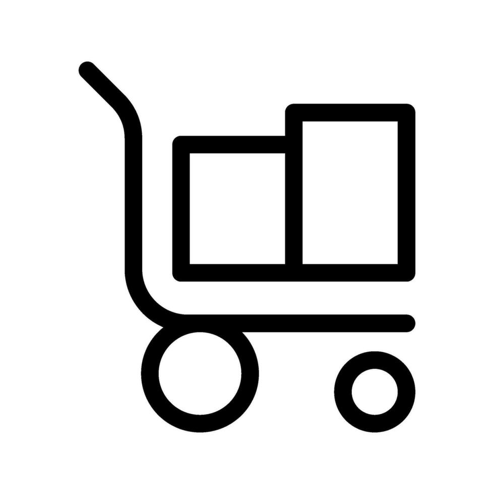 Hand Truck Icon Vector Symbol Design Illustration
