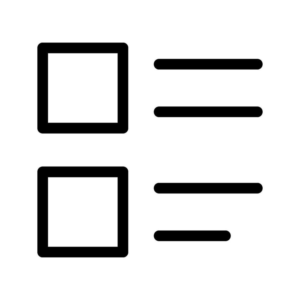 List View Icon Vector Symbol Design Illustration