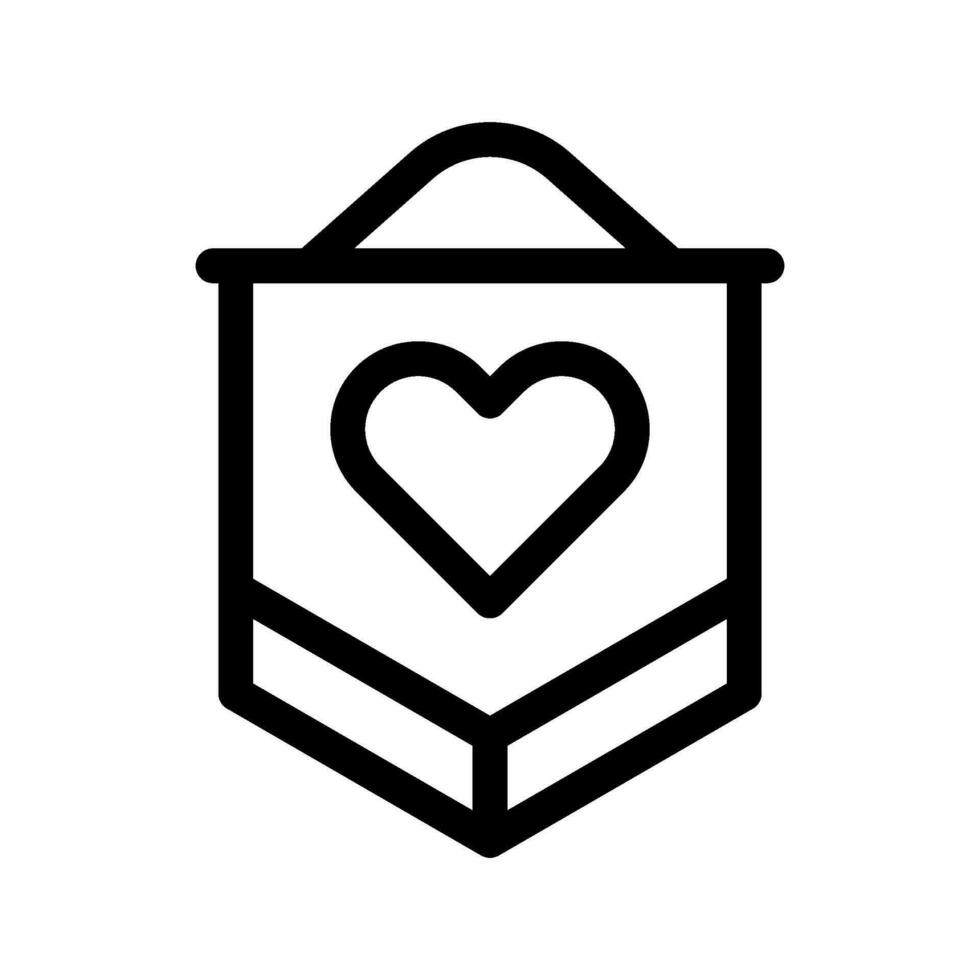 Heart Banner Icon Vector Symbol Design Illustration
