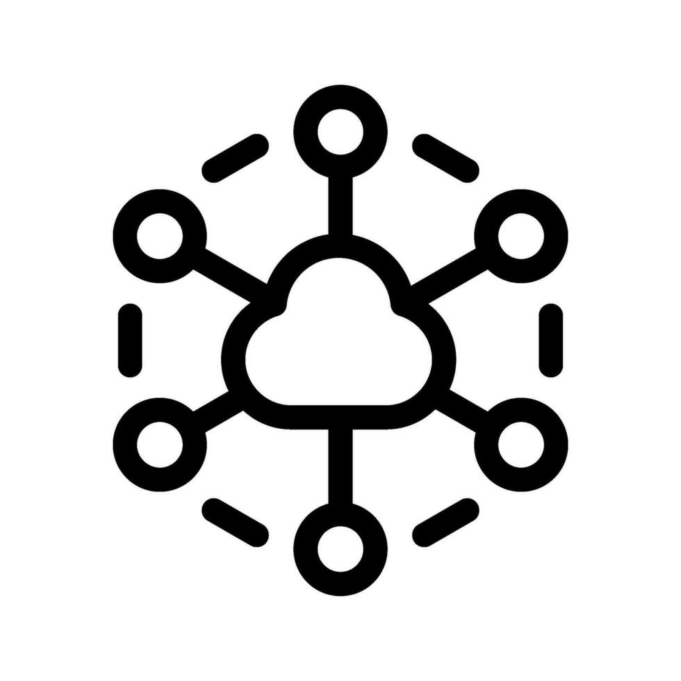 Cloud Data Icon Vector Symbol Design Illustration