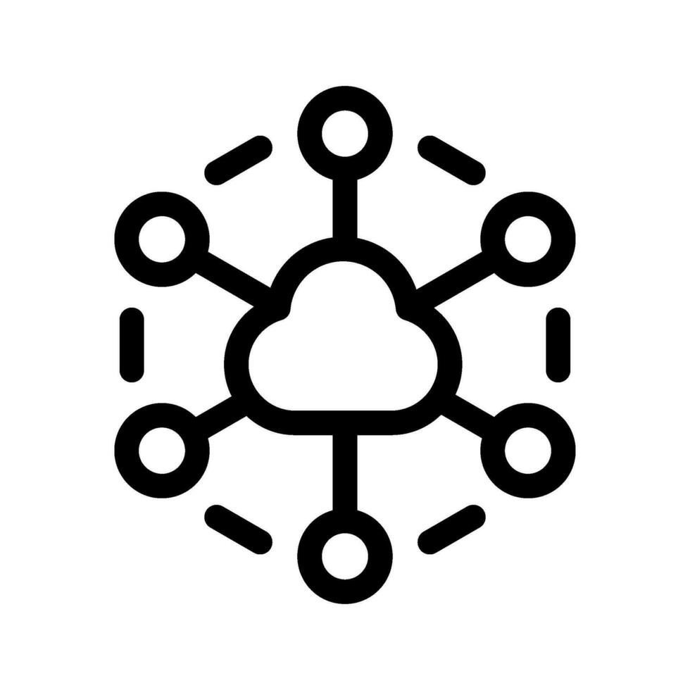 Cloud Data Icon Vector Symbol Design Illustration