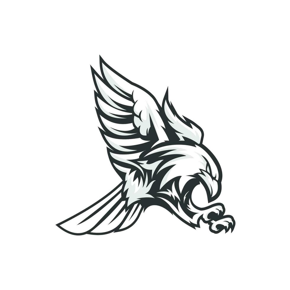 Eagle logo design for a sport club vector