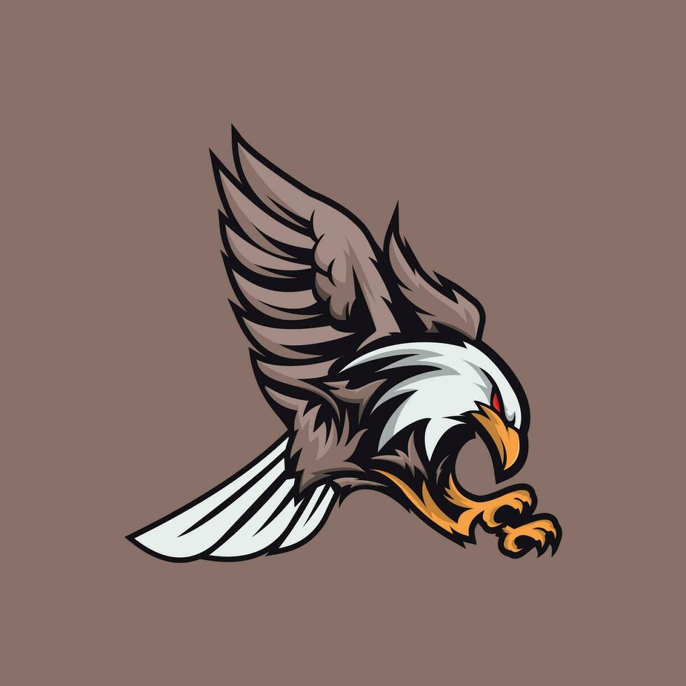 Eagle logo design for a sport club vector