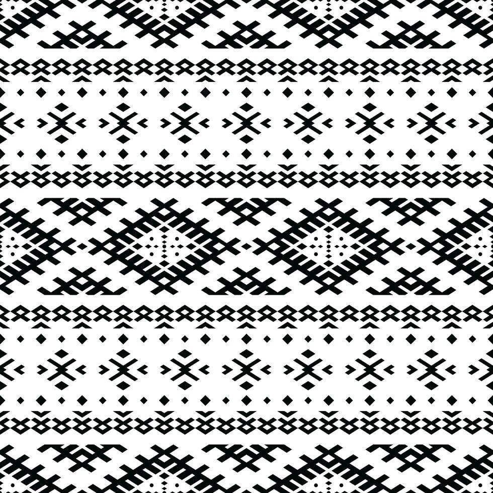 Ethnic geometric Native American pattern design. Tribal seamless stripe pattern in Aztec style. Black and white. Design for textile, fabric, clothing, curtain, rug, ornament, wallpaper, wrapping. photo