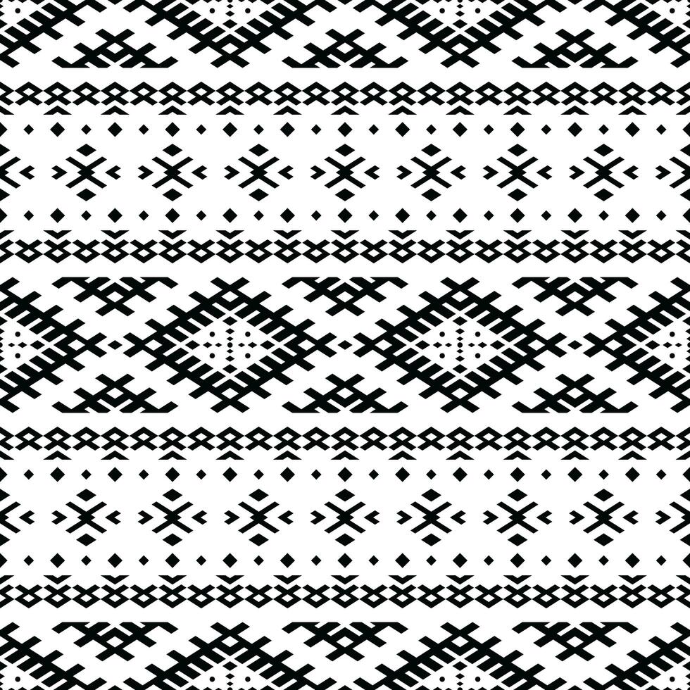 Ethnic geometric Native American pattern design. Tribal seamless stripe pattern in Aztec style. Black and white. Design for textile, fabric, clothing, curtain, rug, ornament, wallpaper, wrapping. photo