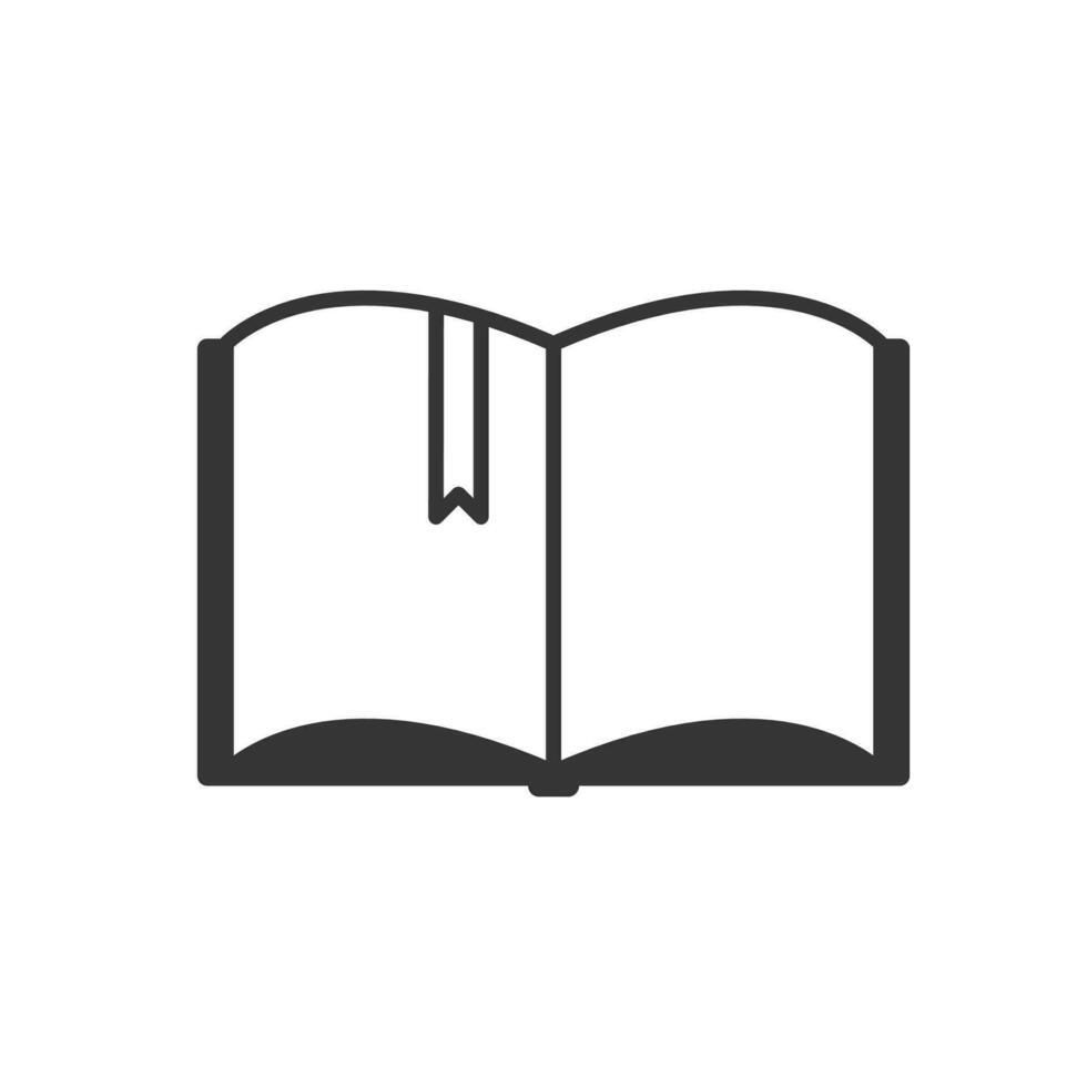 Opened book with pages icon. Bible. Knowledge, education concept. Vector