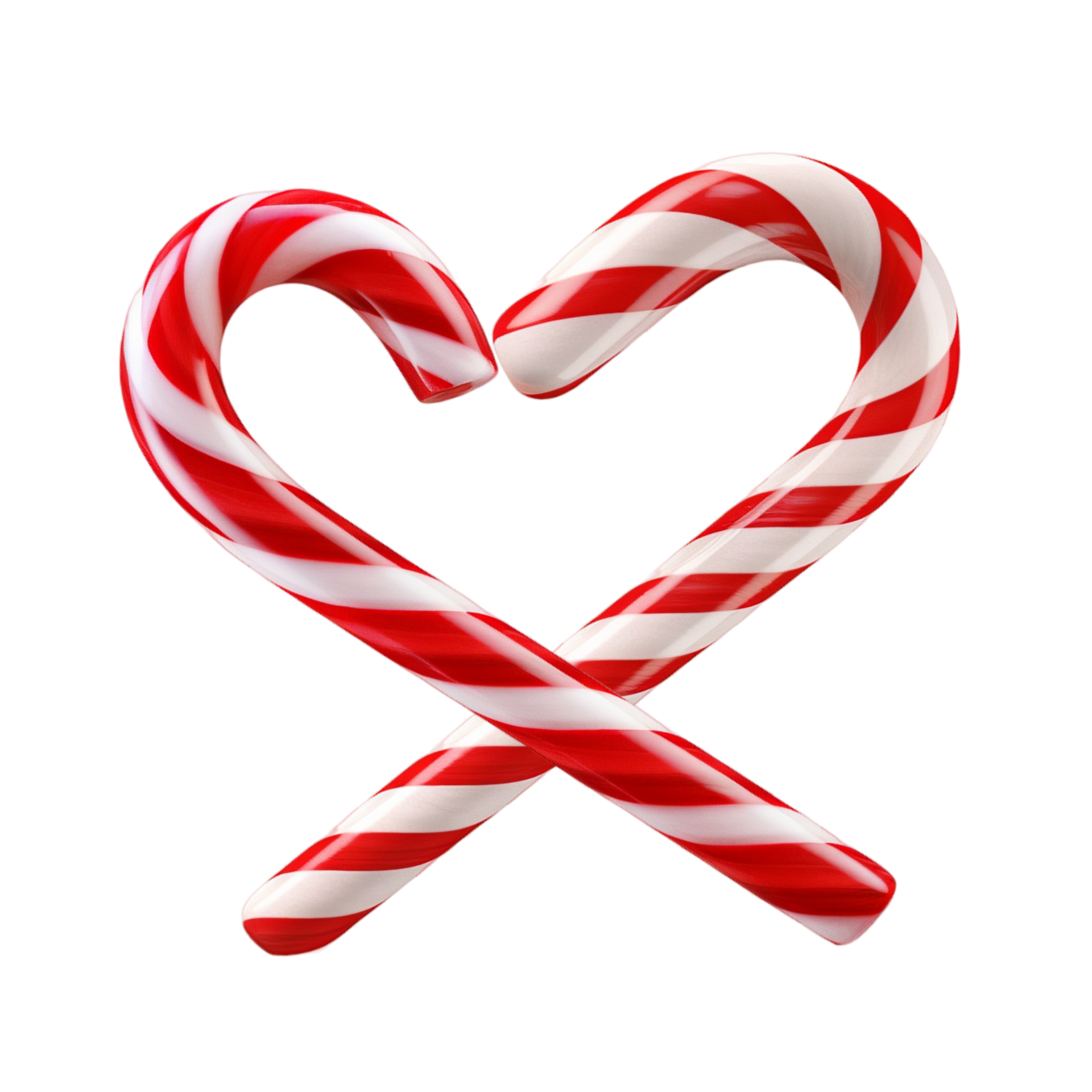 AI generated Christmas candy cane in heart shape isolated 35121859 PNG
