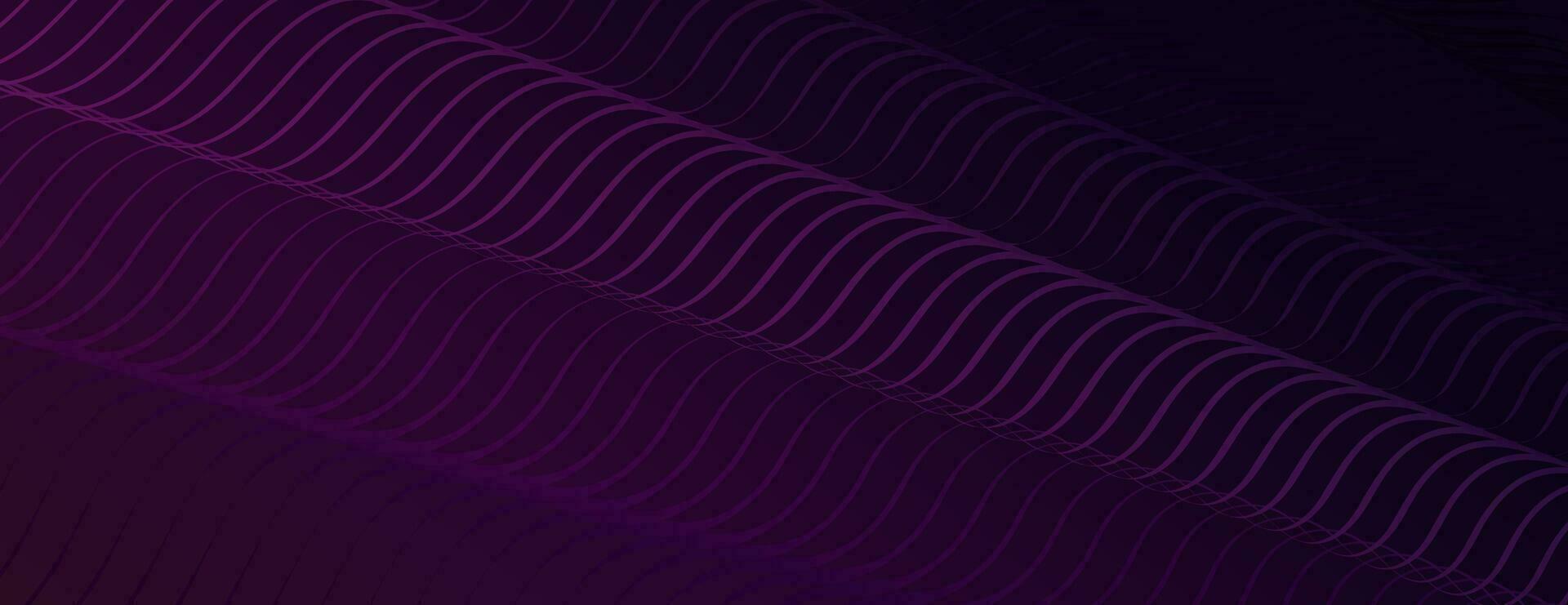 Colorful smooth dark purple gradient background image. Vector bright wave line on a dark back. Modern smooth plaid wavy fon. Suit for poster, website, sale