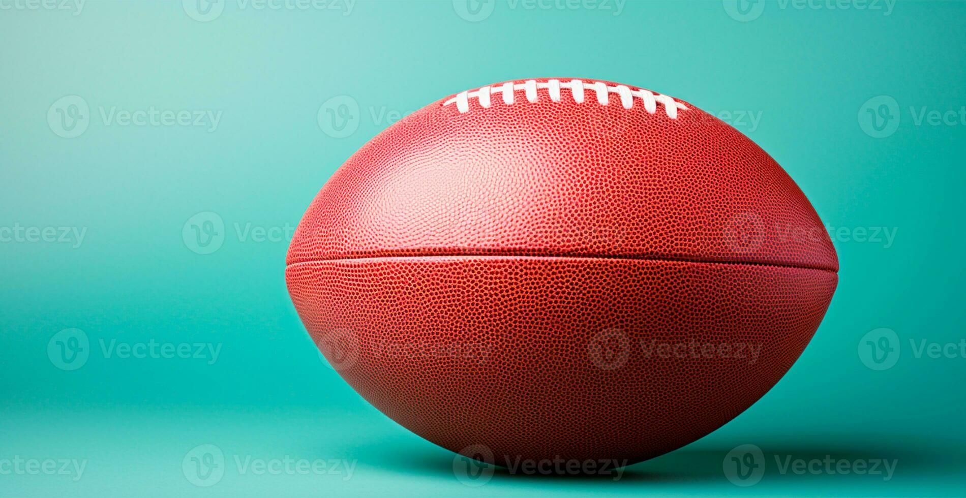 AI generated Leather American football ball on isolated background - AI generated image photo