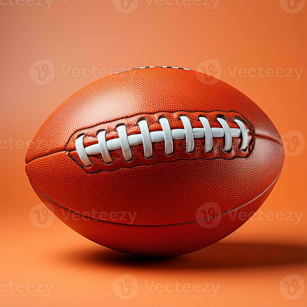 AI generated Leather American football ball on isolated background - AI generated image photo