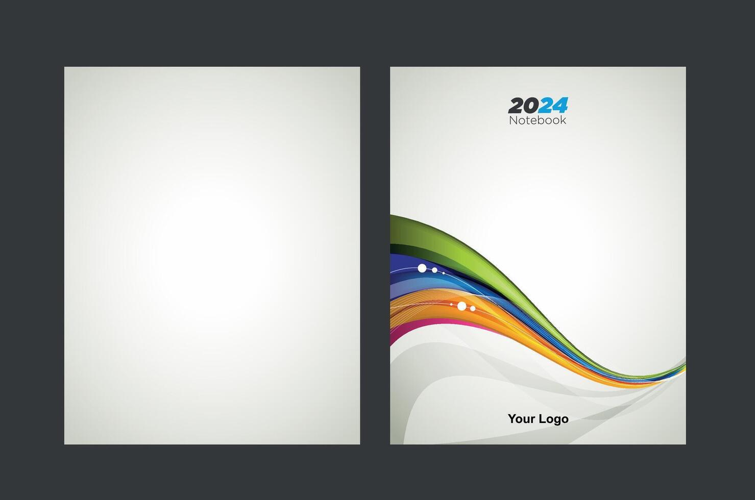 Notebook cover page design. vector