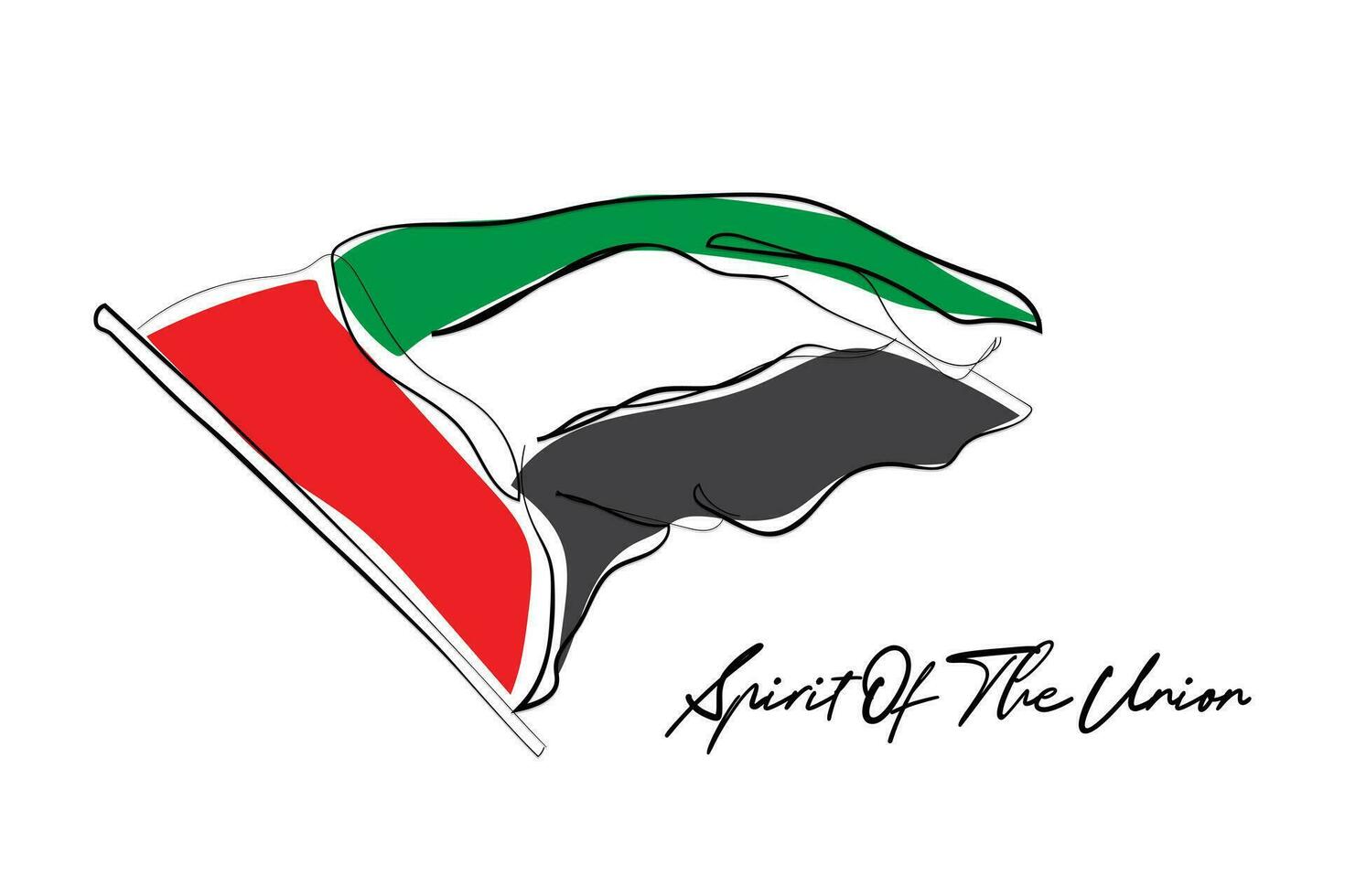 vector of uae flag.