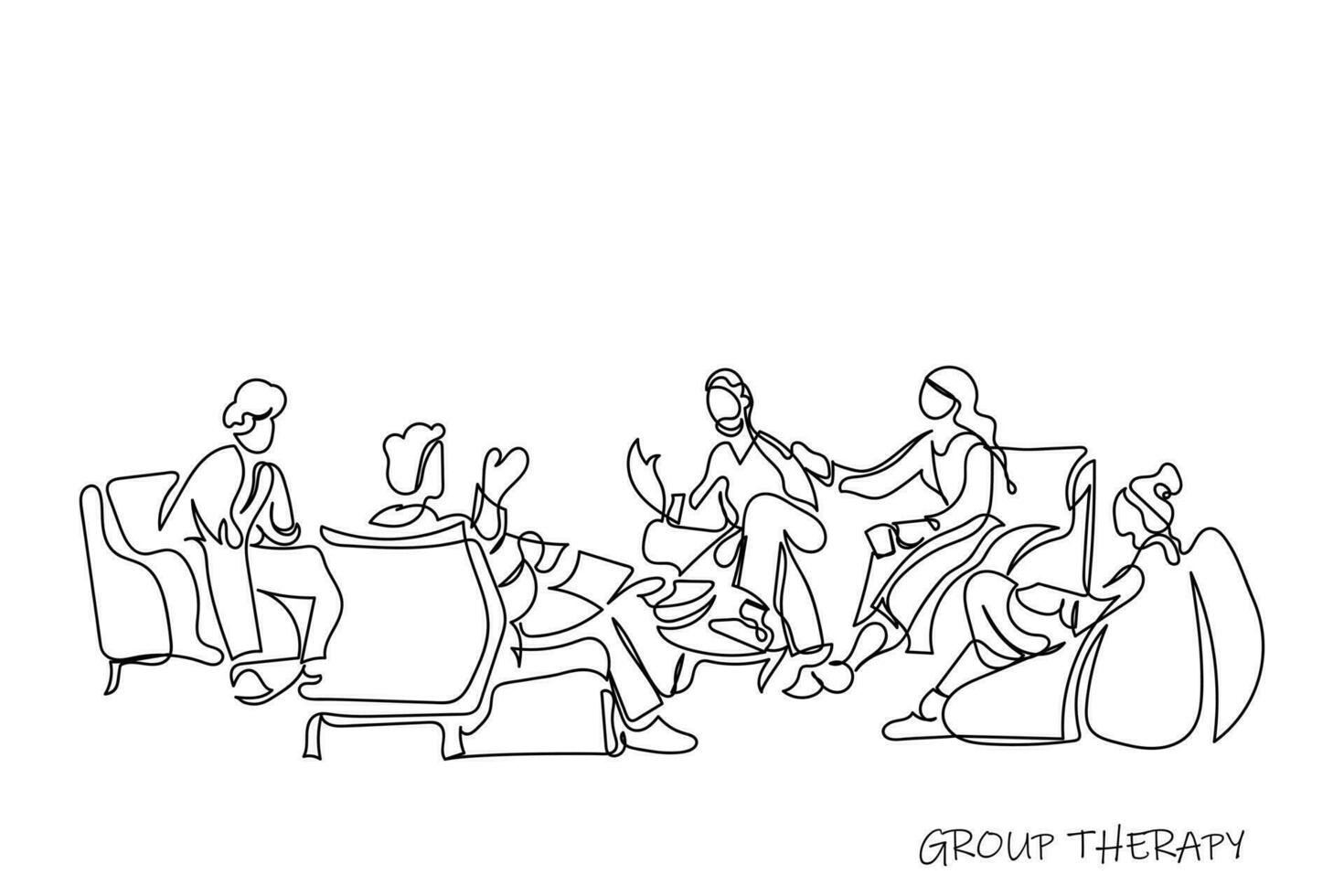 vector of Group Therapy.