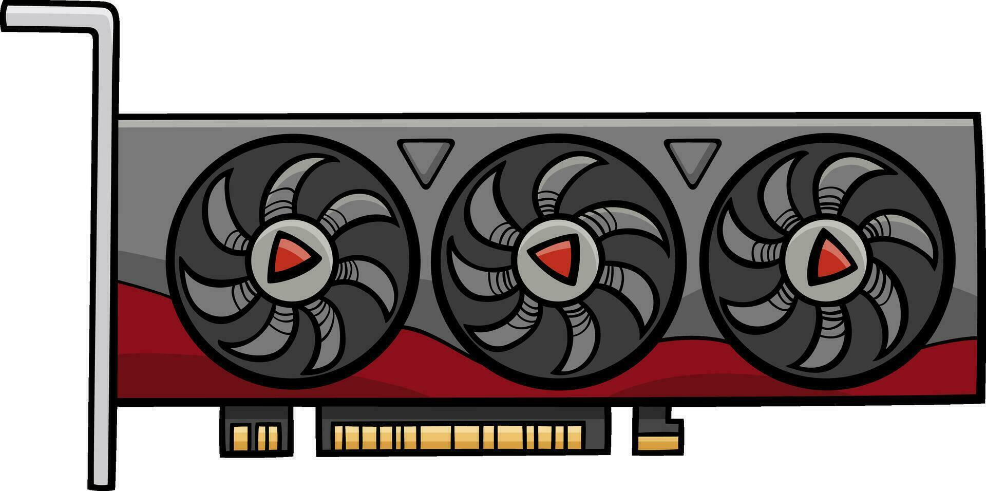 graphics card computer component cartoon clip art vector