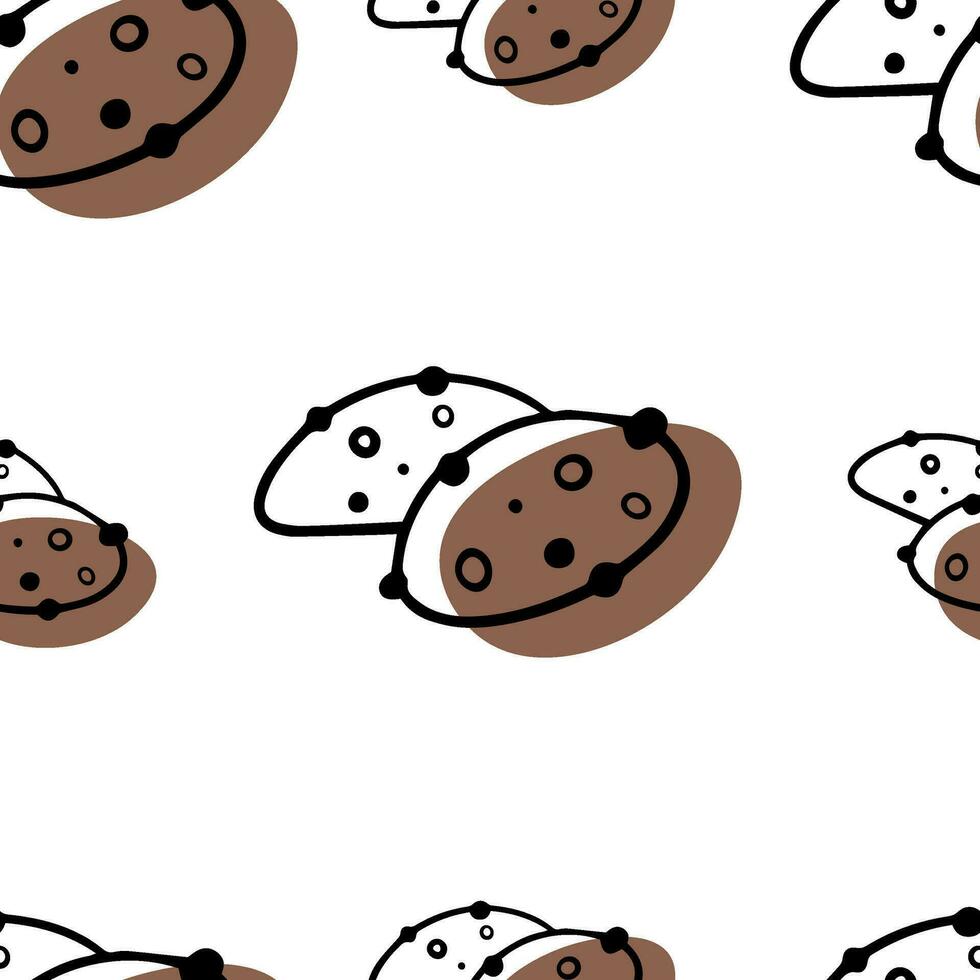 Seamless pattern Doodle cookies. Christmas cookies. Sweets for children vector