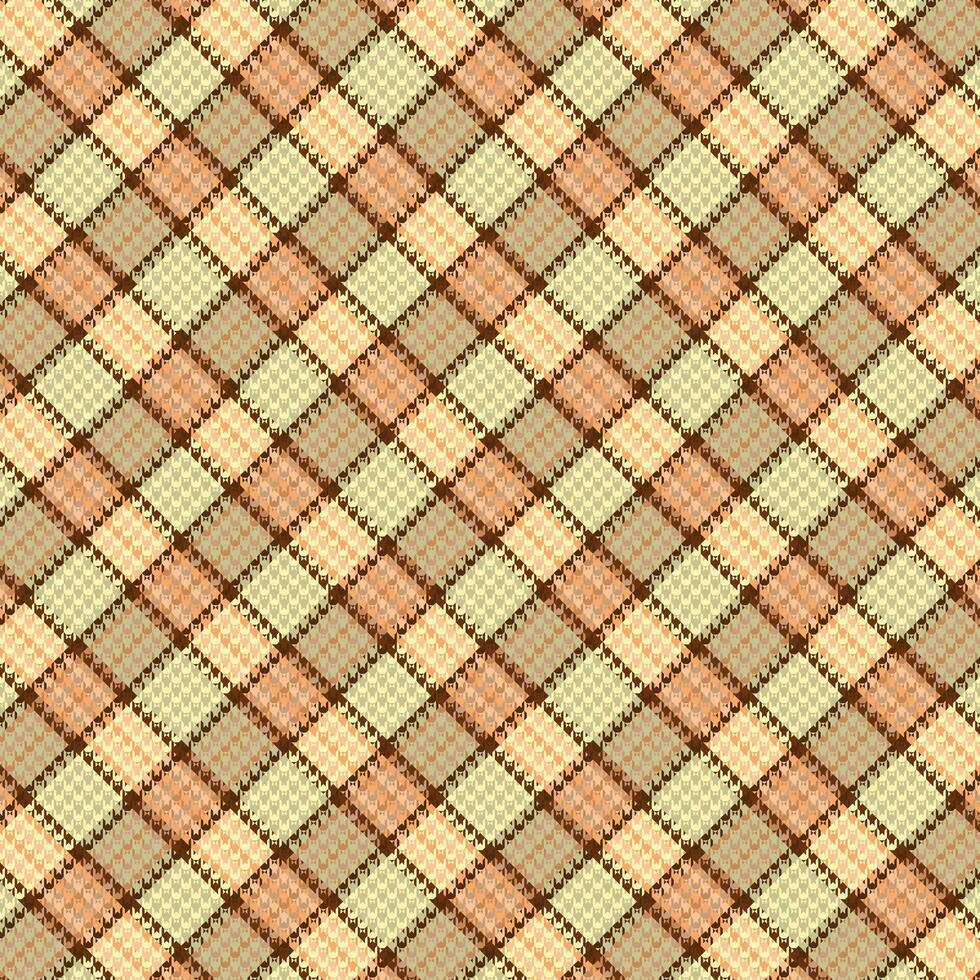 Tartan plaid pattern with texture and retro color. vector