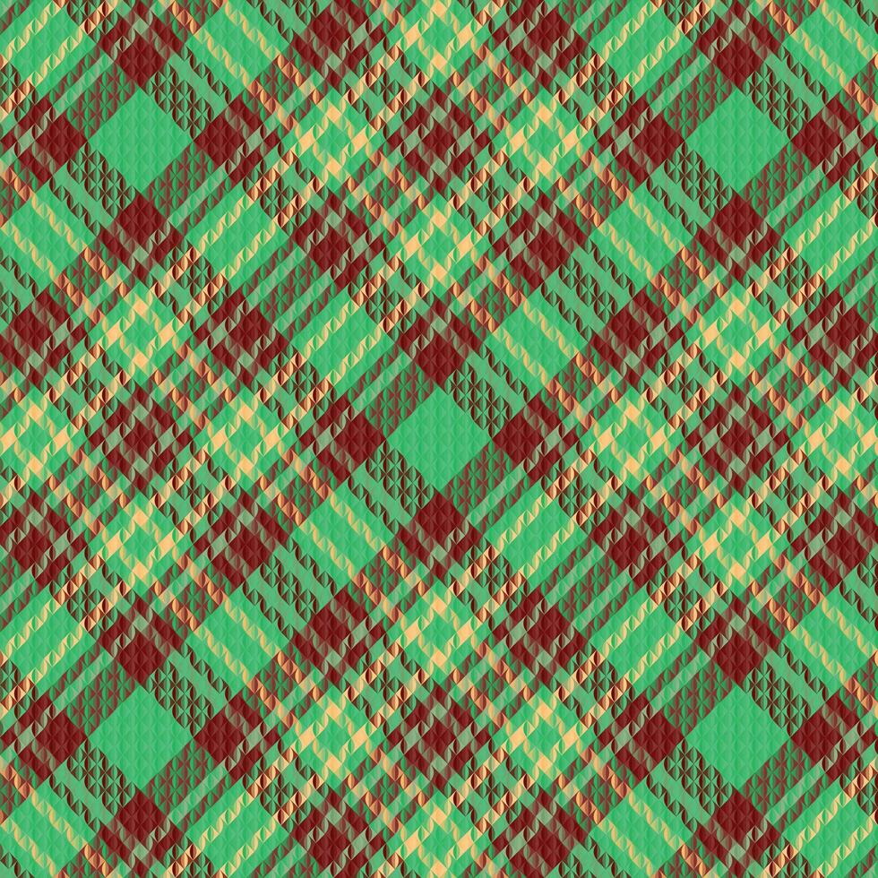 Tartan plaid pattern with texture and retro color. vector