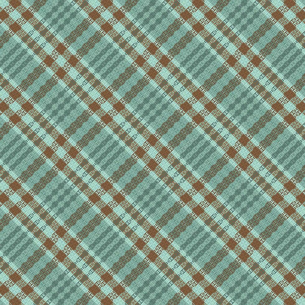 Tartan plaid pattern with texture and retro color. vector