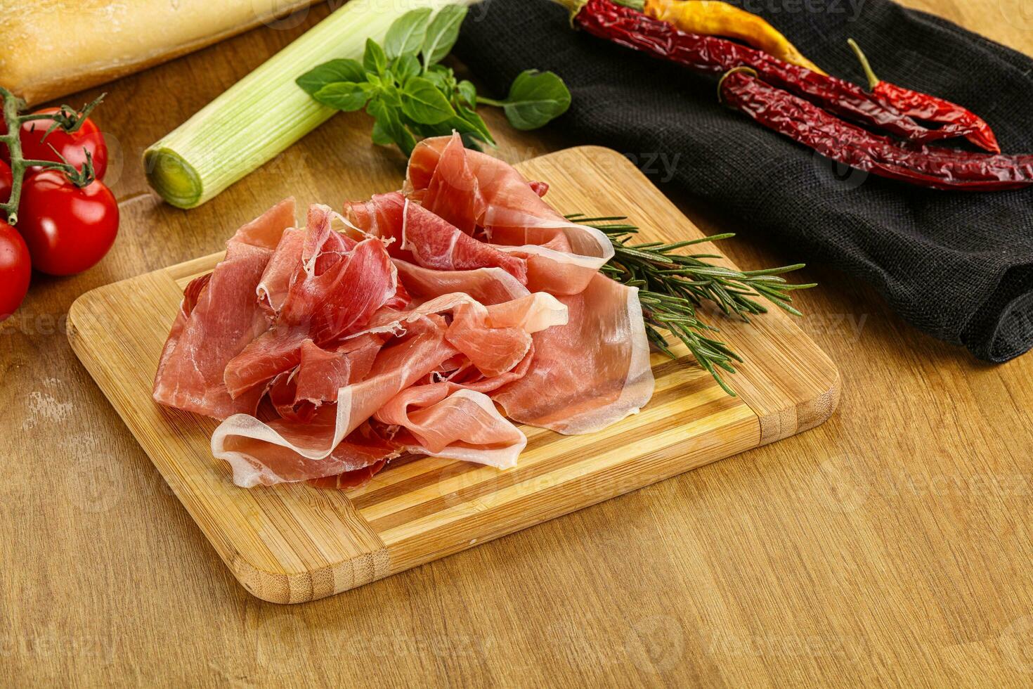 Spanish cuisine pork meat Jamon photo