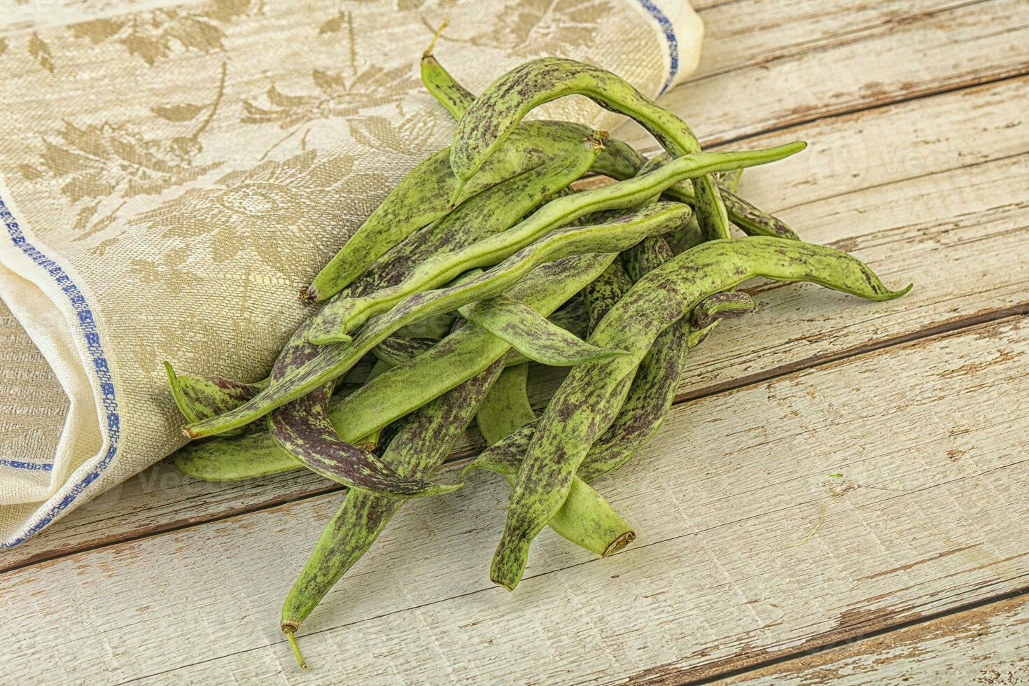 Raw green natural bean heap photo