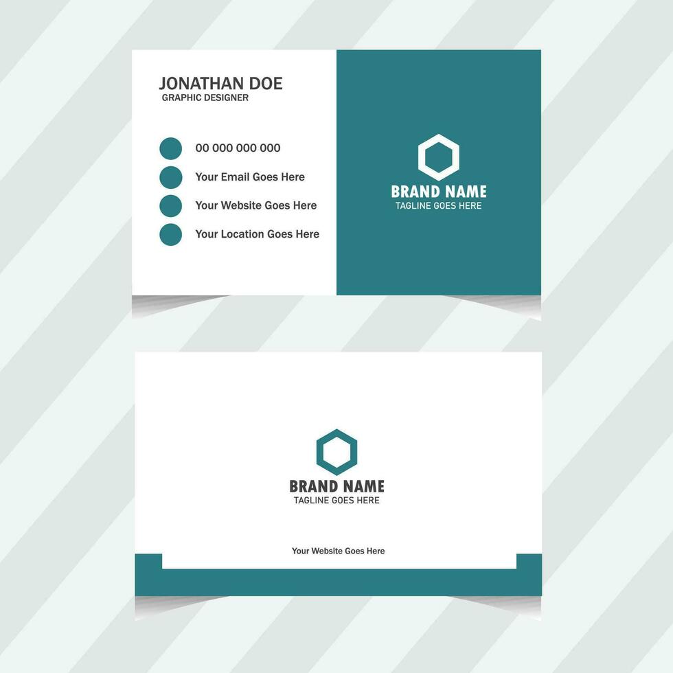 Vector abstract Clean and simple Business Card Template, creative business card template. Flat Style Vector Illustration. Creative and professional business card.