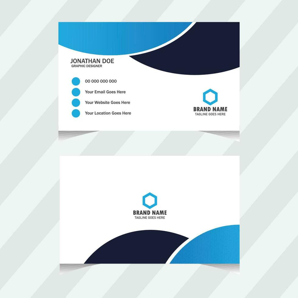 Vector business card design template.
