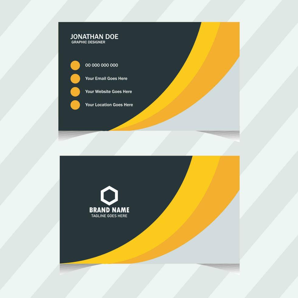 Creative Business Card Template. Flat Style Vector Illustration. Stationery Design and visiting card, Creative and professional business card. Vector illustration.