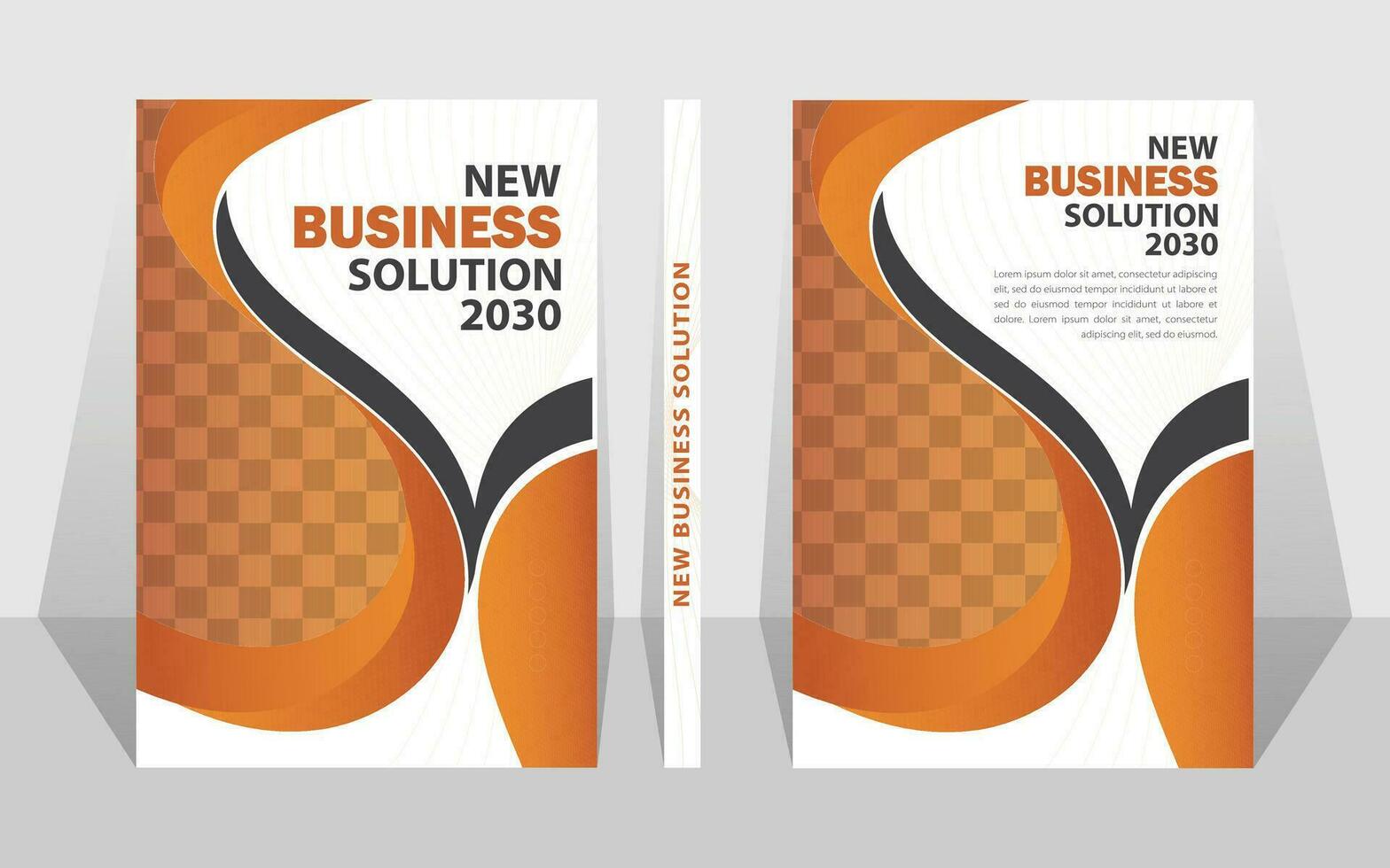 Corporate book cover design template in A4. vector