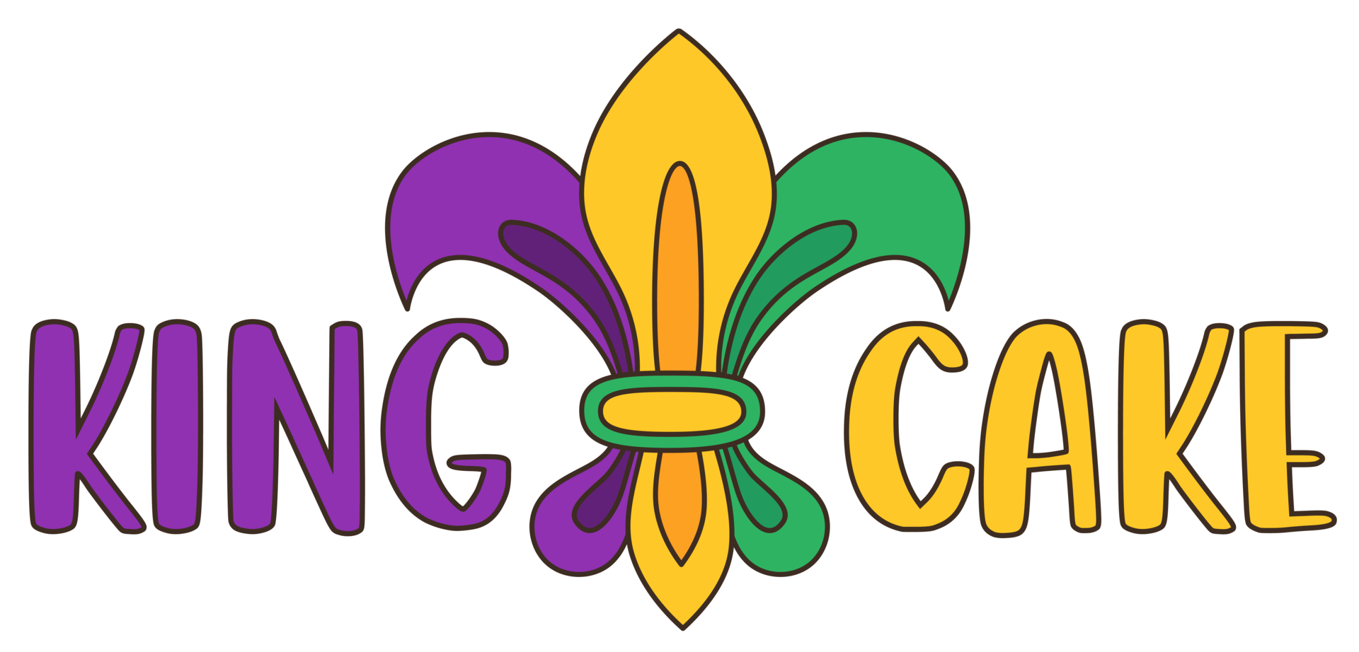 sticker slogan king cake Gerald Mardi Gras 35124478 PNG