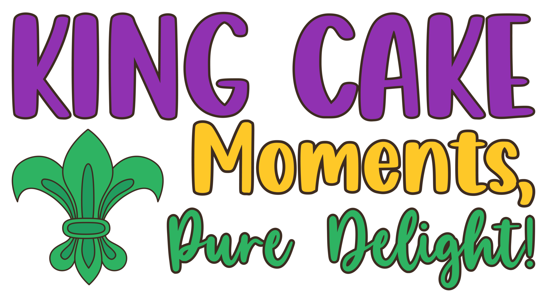 sticker slogan king cake 35124479 PNG