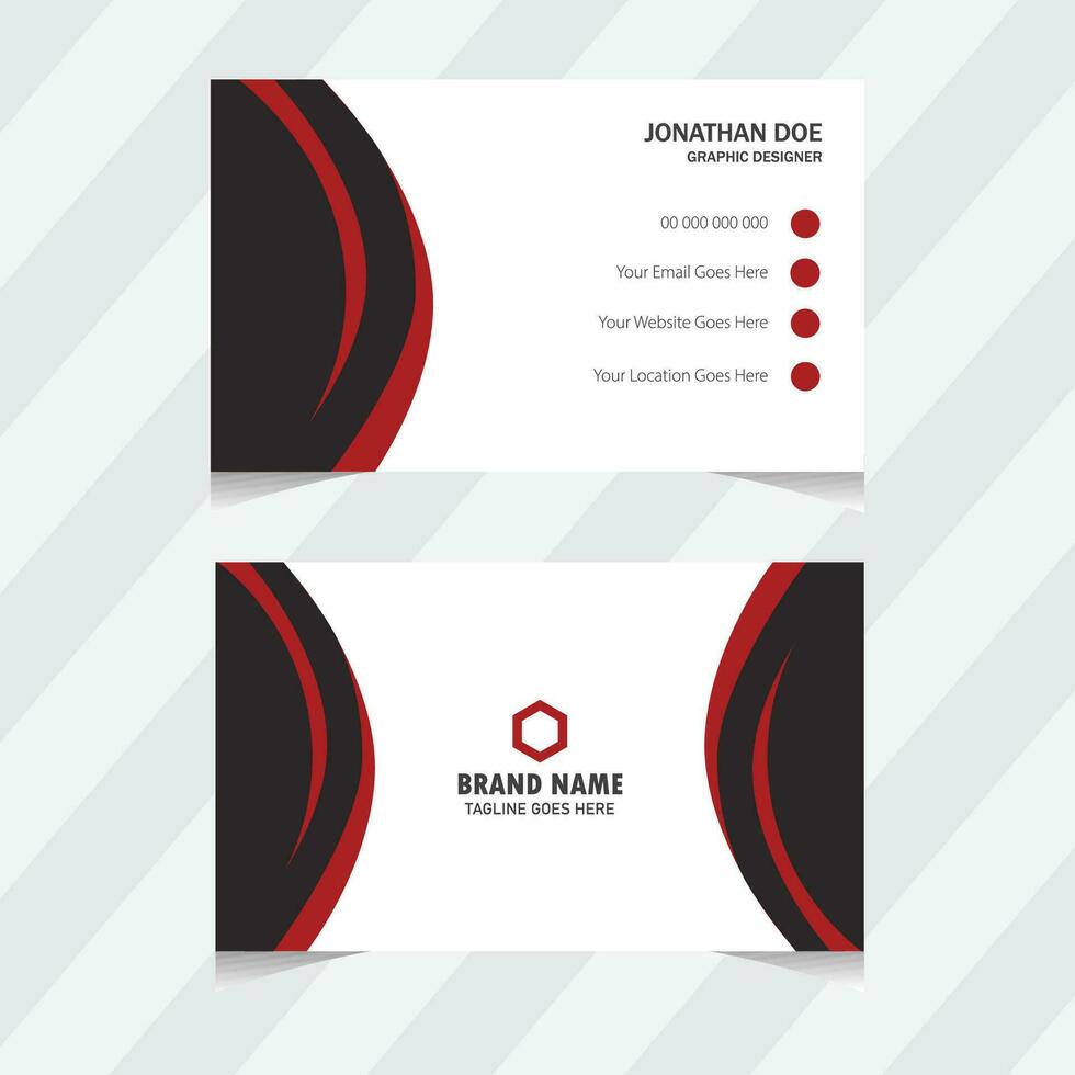 Clean Business Card Design Template, Vector illustration design.