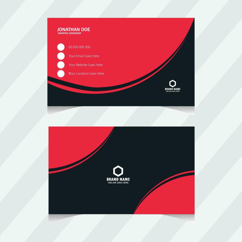 Creative business card design template. vector