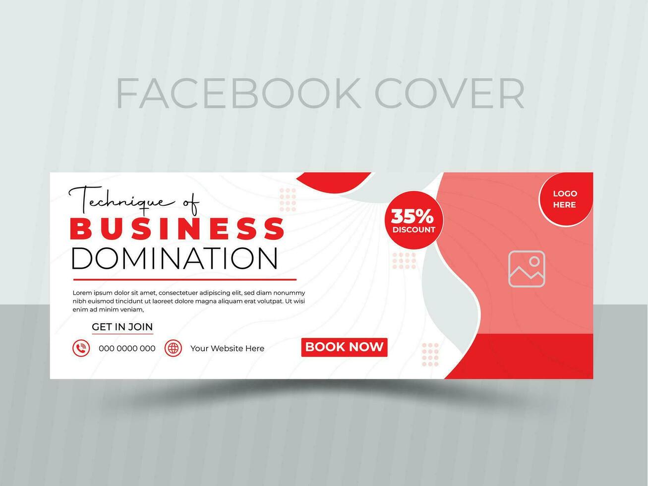 Corporate digital marketing facebook banner social media template vector