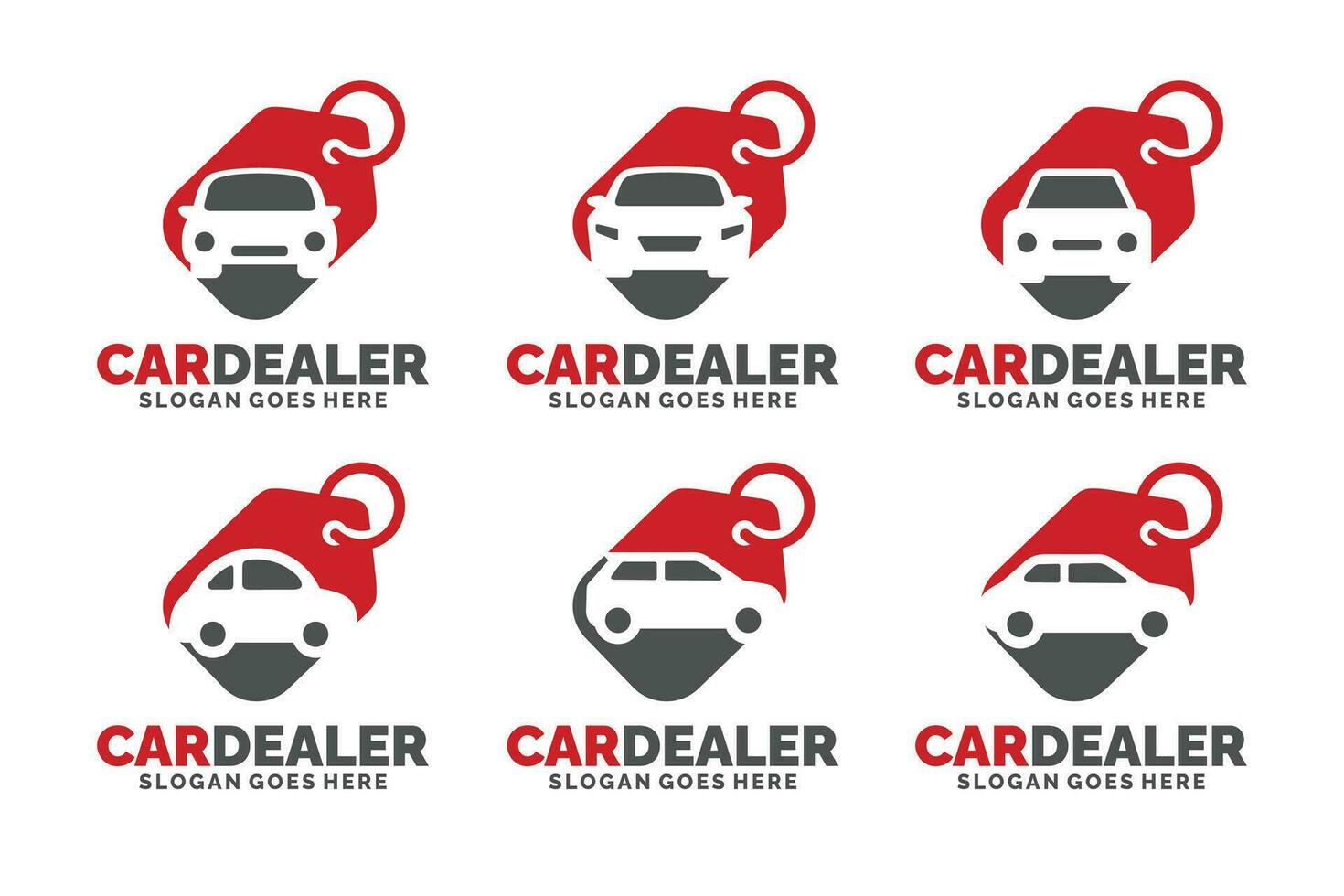 Car dealership logo set design vector illustration