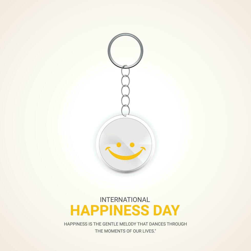 international happiness day creative design background for greeting moment vector
