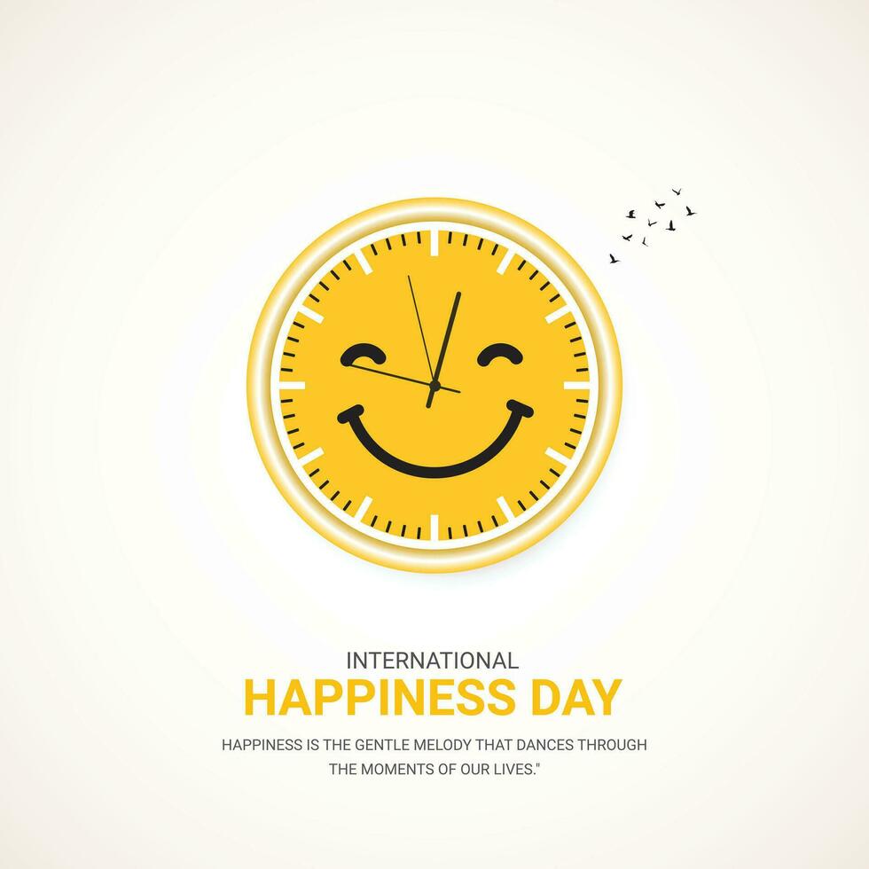 international happiness day creative design background for greeting moment vector