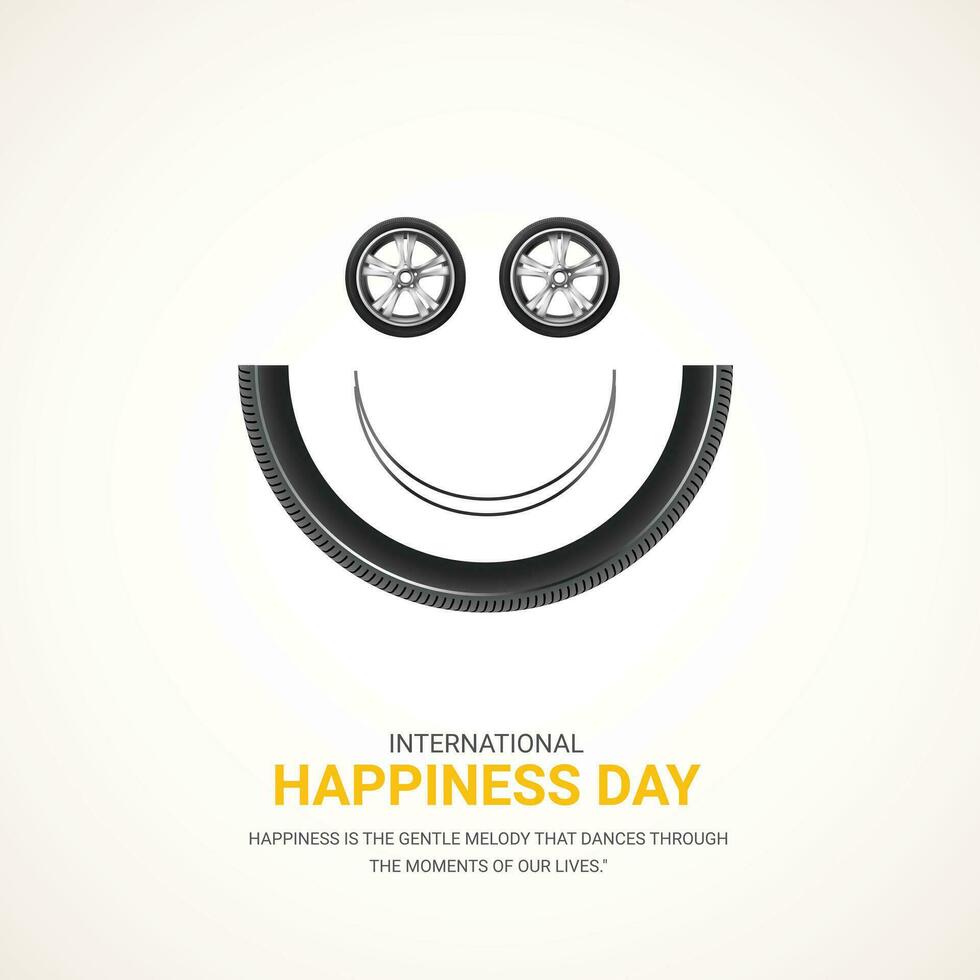 international happiness day creative design background for greeting moment vector