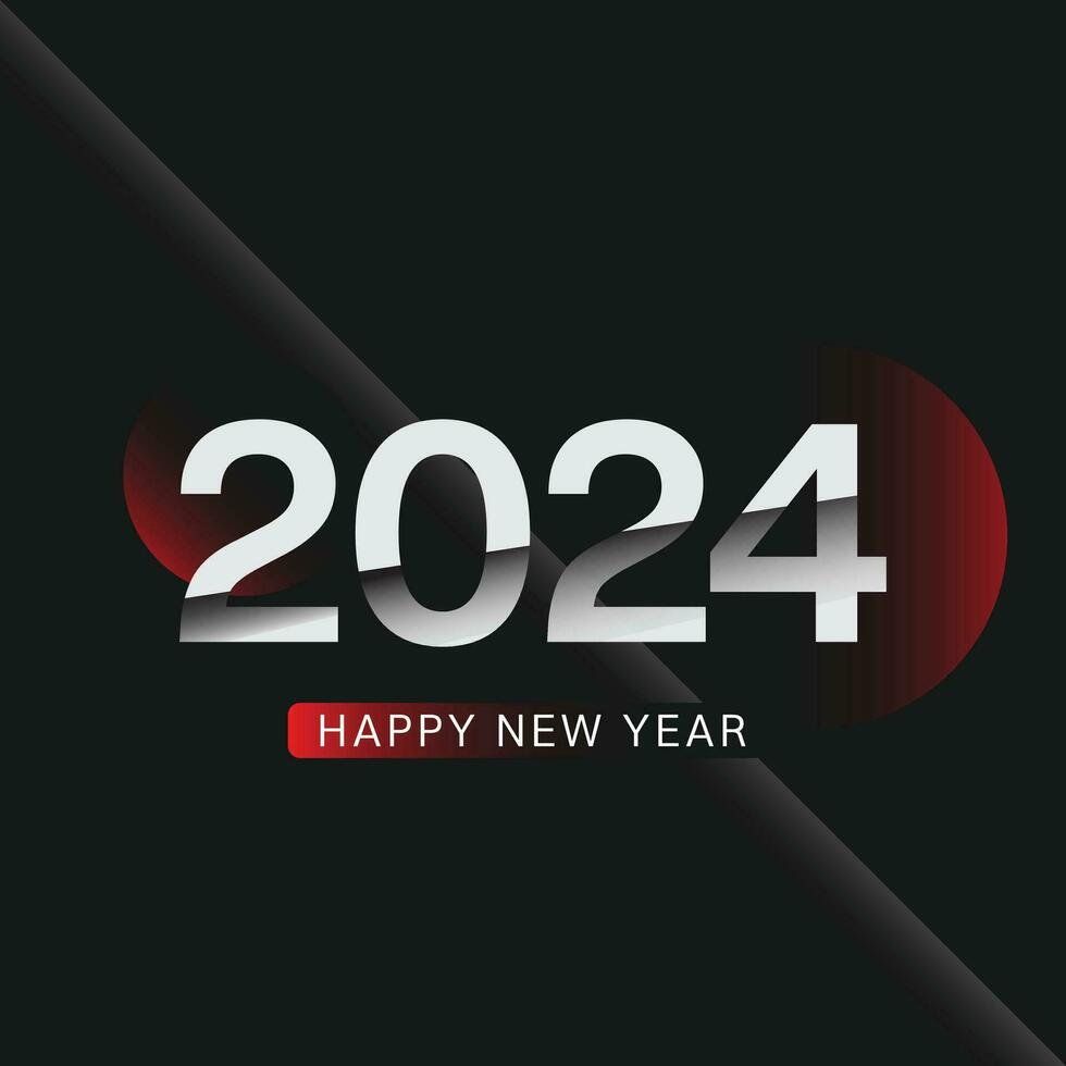 moderno 2024 contento nuevo año celebracion antecedentes diseño vector