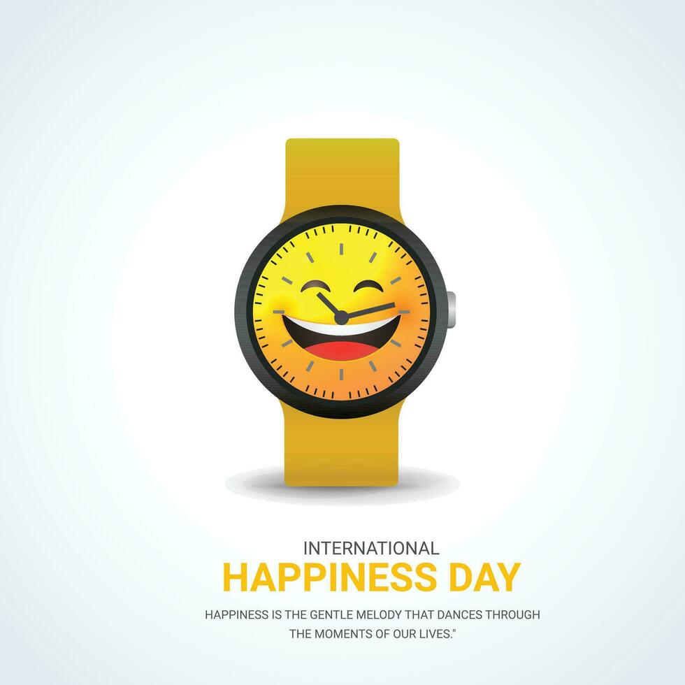 international happiness day creative design background for greeting moment vector